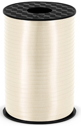 KRÉMOVÁ Ecru pastelová stuha na darčekové balóny 0,5 cm x 225 m