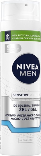 NIVEA MEN SENSITIVE RECOVERY Regeneračný gél na holenie pre mužov 200ml