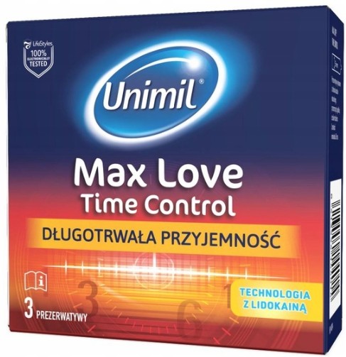 UNIMIL Max Love Time control kondómy 3 ks