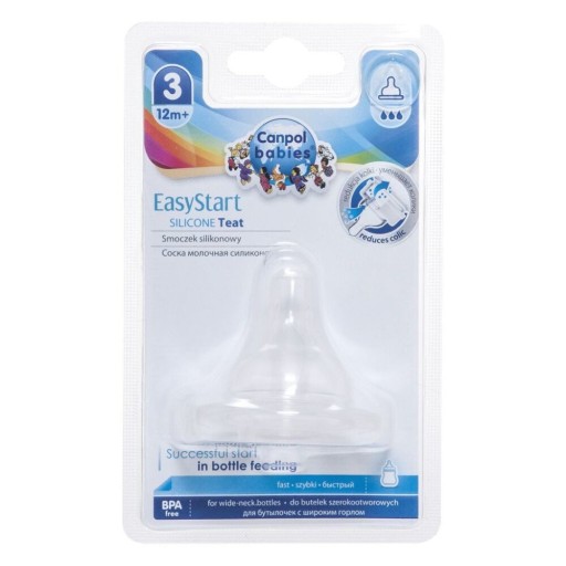 Canpol EasyStart rýchly silikónový cumlík 12m+