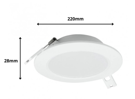 LED svietidlo zapustené zapustené okrúhle okrúhle očko 18W 4000K neutrálne