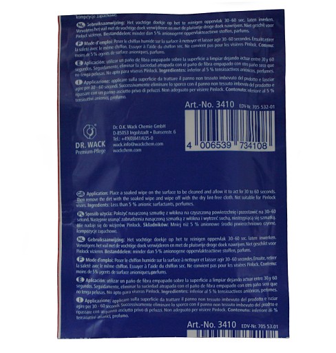 VISIER HELMET CLEANER S100 Utierka na prilbu