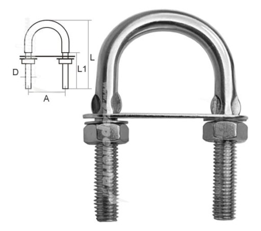 KOTVACIE OKO M8X60MM, NEREZ