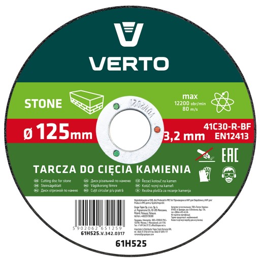 Kotúč na rezanie kameňa 125 x 3,2 x 22,2 mm