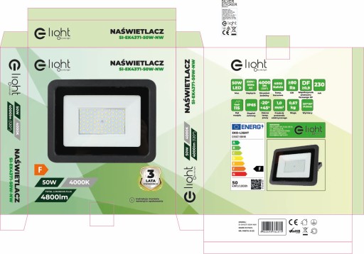 HALOGÉNOVÉ SVETLO BIELE NEUTRÁLNE EKO SVETLO LED 50W 4000K