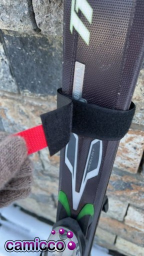 Pás na zapínanie lyží, pásik na suchý zips, suchý zips, zapínanie lyží, pracky