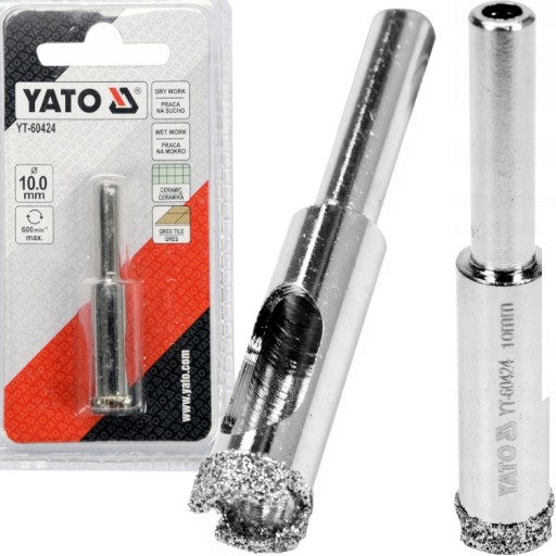 DIAMANTOVÁ VŔTAČKA YATO DO KAMEŇA SKLO DIEROVACIE PILY 10 mm