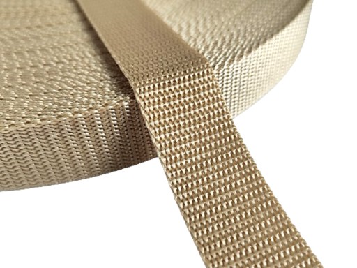 25 mm béžový polypropylénový kožený remienok