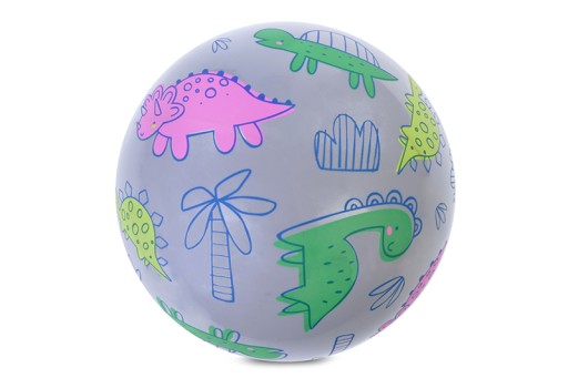 Farebná gumená lopta DINOSAURS pre DETI, priemer 23cm, nafukovacia