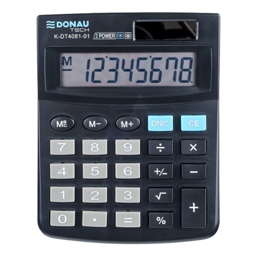 DONAU TECH kancelárska kalkulačka 8 miestna 134x104x17mm
