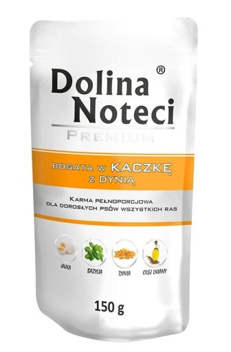 DOLINA NOTECI PREMIUM mokré krmivo pre psov bohaté na kačicu s tekvicou 150g