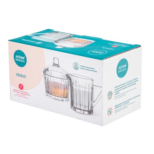 Cukornička 210 ml a kanvička na mlieko Altom Design Venus 200 ml