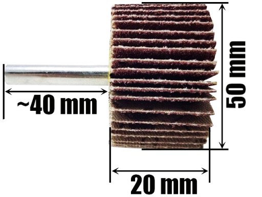 BRÚSNY KOTOÚČ S KLAPKOVOU BRÚSOU NA STOPKE PRE VŔTAČKU 50x20 GR. 80 PL