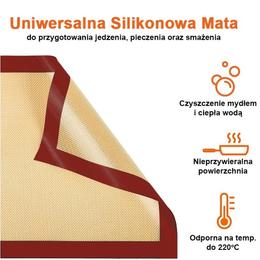 UNIVERZÁLNA SILIKONOVÁ PODLOŽKA NA PEČENIE CHLEBA COOKIES, PREVÁDZANÁ 30x40