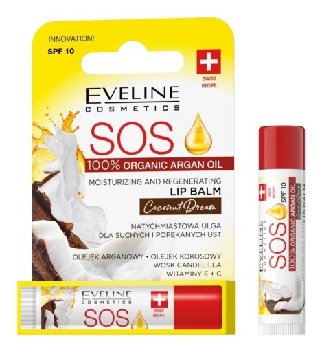 Ochranný rúž Eveline SOS Coconut Dream