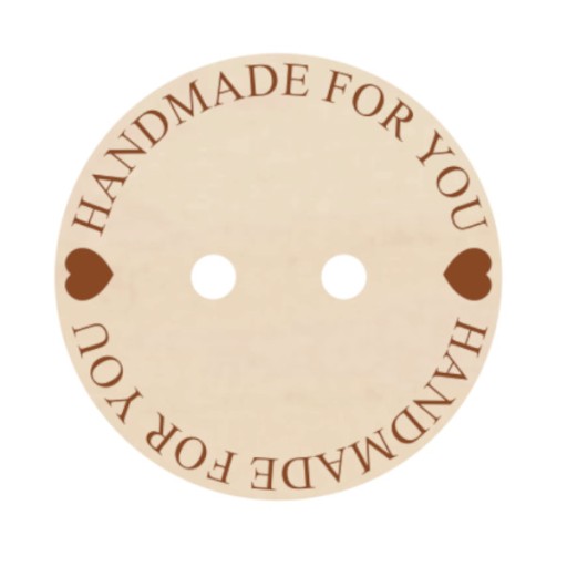 HAND MADE FOR YOU dekoračný gombík, dekor STREDNÝ