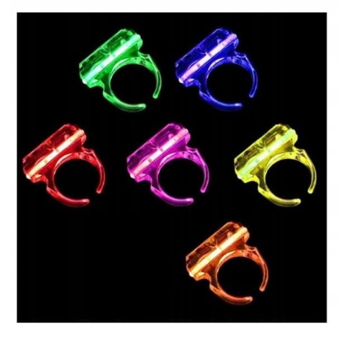 Žiariace v tme fluorescenčné prstene pre deti farebné 6 ks.