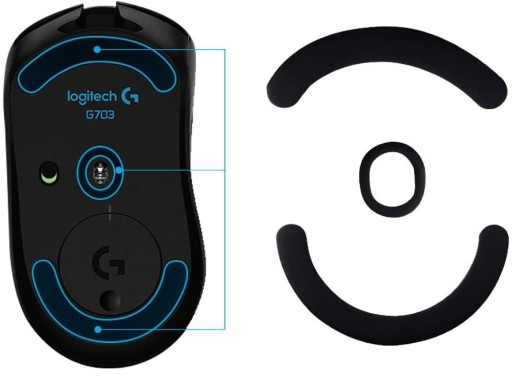 TEFLON slidery pre LOGITECH G G403 G603 G703