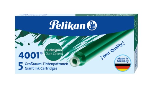 Dlhé náboje PELIKAN DARK GREEN GTP/5 ks