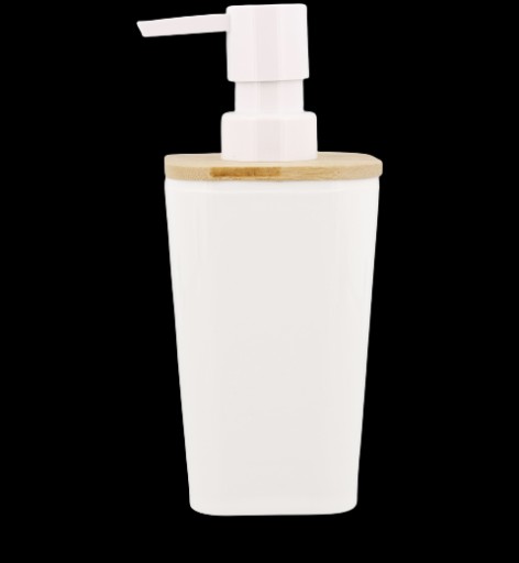 ZÁSOBNÍK ČIERNEHO BAMBUSOVÉHO MYDLA 17CM PLASTOVÝ ODOLNÝ KAPACITA 350 ML