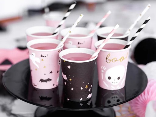 HALLOWEENSKÉ dekorácie na stôl, papierové poháre