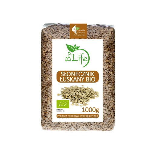 Prírodné čerstvé lúpané slnečnicové semienka Biolife 1kg