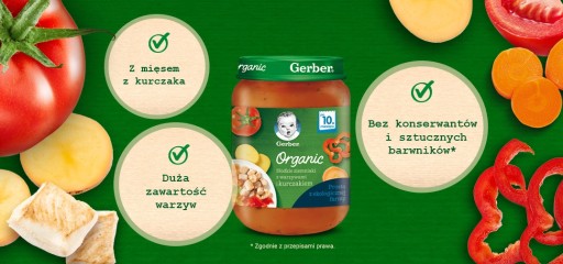 Gerber Organické sladké zemiaky zelenina kuracie