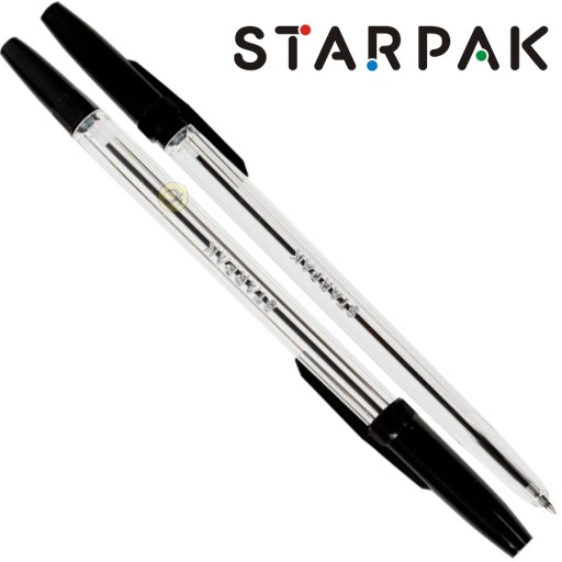 TRANSPARENTNÉ ČIERNE GULIČKOVÉ PERO STARPAK