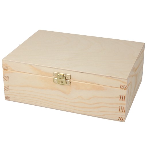 BOX, drevená krabica, 5 priehradiek, ZÁMOK