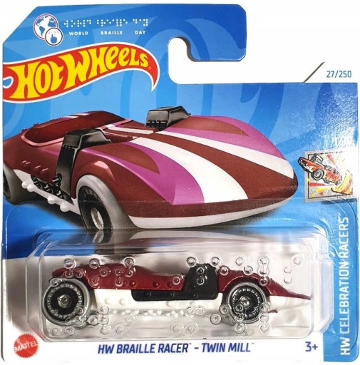 Autíčko Hot Wheels HRY95 HW Braille Racer Twin Mill