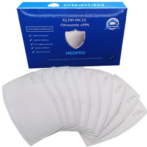 Filter Filtre pre opakovane použiteľné masky PM2.5 10 ks