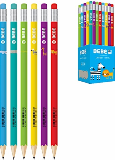 BB detská neónová ceruzka s gumou HB 295088