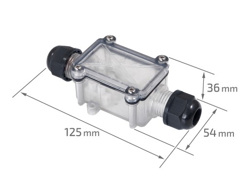 HERMETICKÝ KÁBLOVÝ KONEKTOR 230V 3 PIN CSJ 3x1,5 BOX IP68