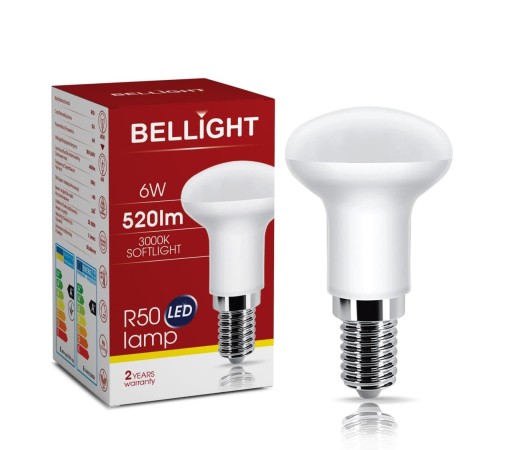 Belllight E14 LED žiarovka 6W teplá biela