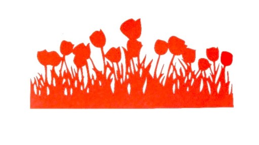 Jarná hranica kvety tulipán okno tabule školské
