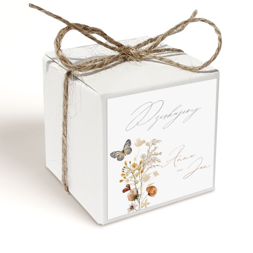 Ďakujem box Wedding 2 PERS fondán. VZORKY