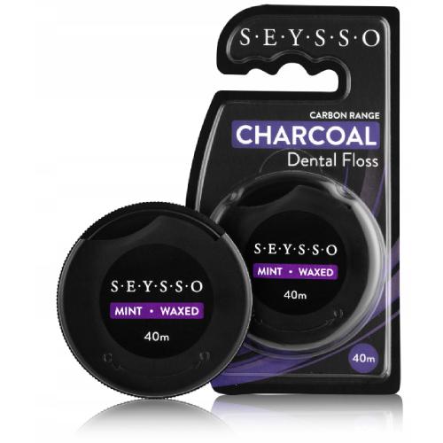 SEYSSO Carbon Black zubná niť s aktívnym uhlím 40 m