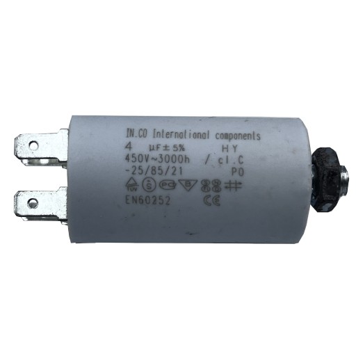 valcový štartovací kondenzátor TC 4 uF 450V 4uF/450