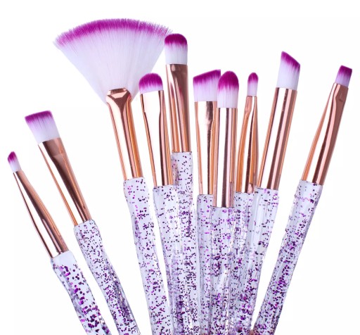 SADA ŠTETEC NA MAKEUP NA NANÁŠANIE TIEŇOV 10 KS