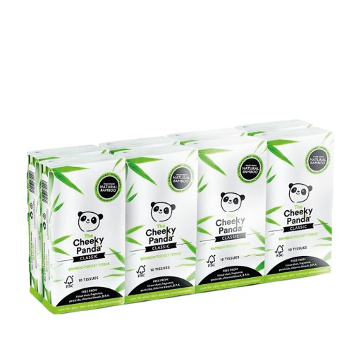 CHEEKY PANDA Bambusové vreckovky 8 bal