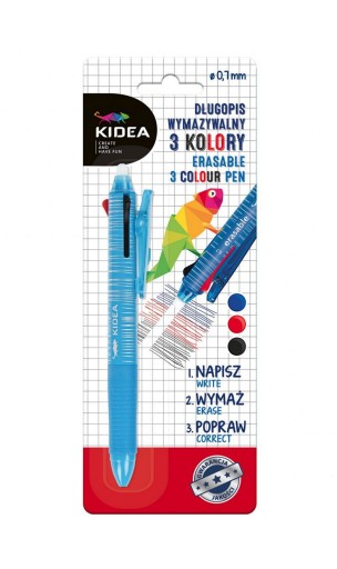 Kidea zmazateľné pero 3 farby č.7762
