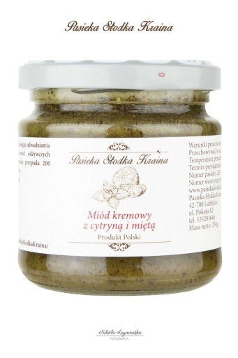 Medová smotana s citrónom a mätou 250g