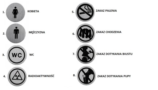 Samolepiace kovové cedule zákaz fajčenia a dotýkania sa záchoda
