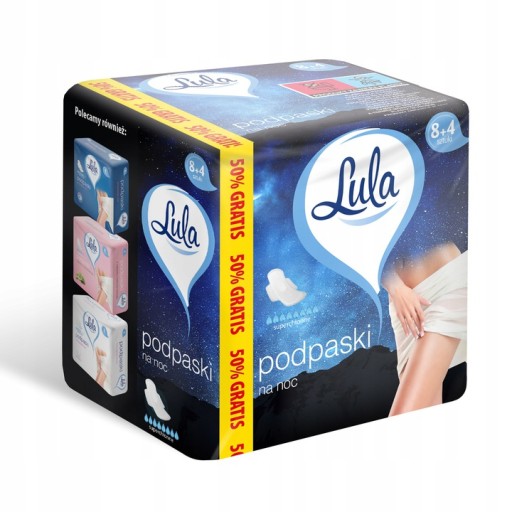 Lula hygienické vložky bez zápachu NIGHT 12 ks
