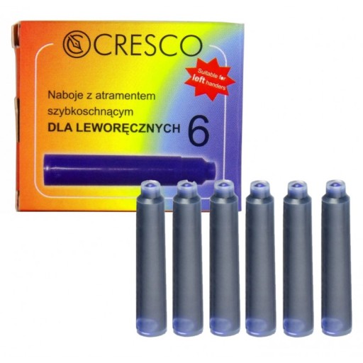 Náplne do pera Cresco PRE ĽAVÁKOV 6 ks.