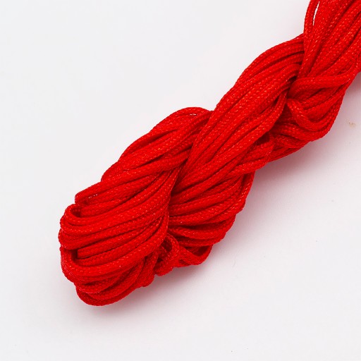 Nylonová šnúra, na výrobu šperkov, červená, 2 mm, 12 m/ cievka