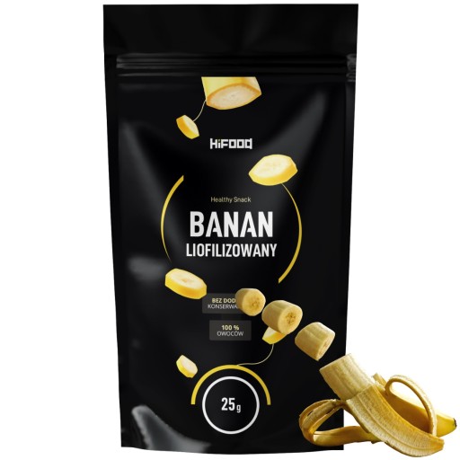 Mrazom sušené plátky banánu 25g HiFOOD Natural