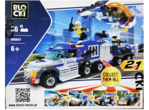 Bloky Bloky Police Transport 2v1 86 prvkov