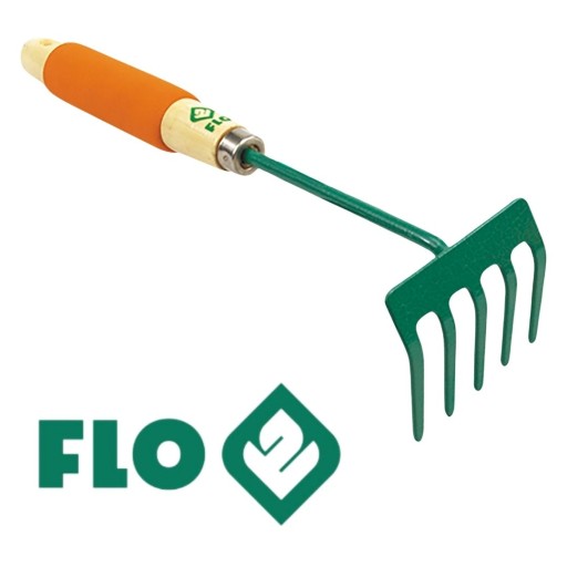 Hrable malé, ĽAHKÉ, 5 ZUBOV, POHODLNÁ RÚČKA, na lístie do FLO záhonov, 30 cm