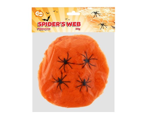 Oranžový ozdobný pavučinový halloweensky karneval